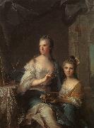 Jean Marc Nattier Madame Marsollier and her Daughter China oil painting reproduction